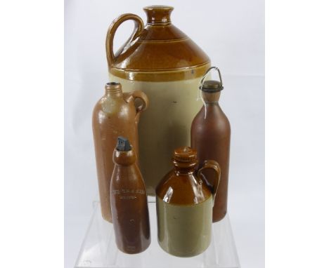 A Miscellaneous Collection of Vintage Bottles and Flagons, including R White & Sons Ltd., Kraenthes Continental Flagon with c