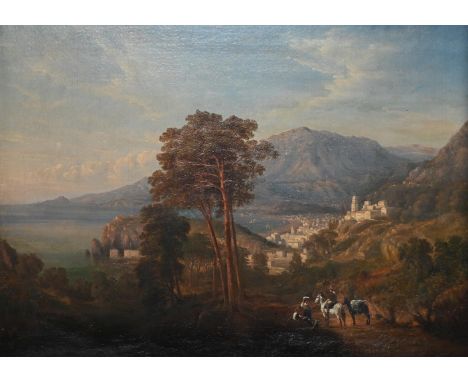 ATTRIBUTED TO AGOSTINO AGLIO (ITALIAN 1777-1857)ON THE NEAPOLITAN COASTOil on canvas 66 x 92cm (25 x 36 in.)Provenance:Privat