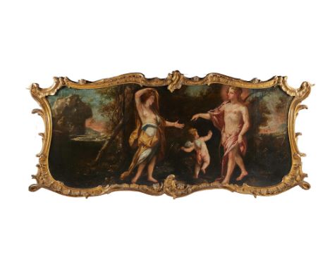 NORTH ITALIAN SCHOOL (18TH CENTURY)APOLLO AND A NYMPH TRANSFIXED BY AN ARROW; AND APOLLO AND THE CUMAEAN SIBYLOil on canvas, 