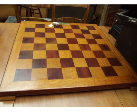 Solid oak chess board