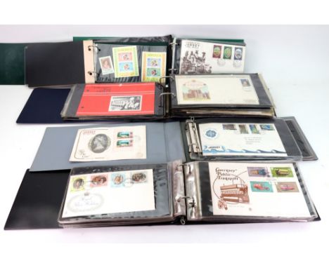A large collection of Great Britain first day covers, including Channel Islands and Isle of Man, Channel Islands presentation