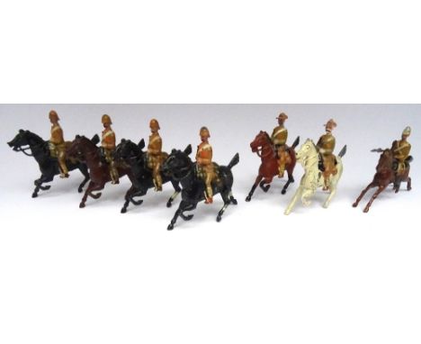 Britains from set 94 RARE Omdurman 21st Lancer one FIRST VERSION on 'rocking horse' (Condition Good, arm not matching) two fr