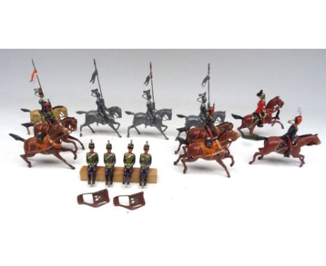 Britains Royal Horse Artillery FIRST VERSION, two pairs of team horses, Officer, four seated Men and two bucket seats, repain