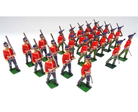 Replica Royal Scots with two Officers and seven Highland Light Infantry with Officer very neatly finished (Condition Excellen