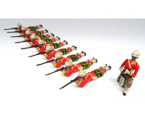 Britains set 118, Gordon Highlanders lying firing FIRST VERSION dated 1.7.1901 (Condition Very Good) 1912 (10)