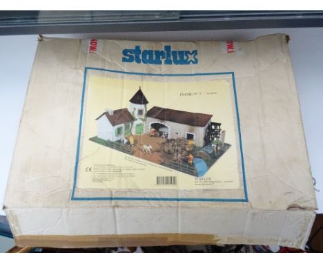 Starlux Farm No.5 in original box with various makers furniture, tools, accessories etc. (Condition Excellent, box Good-Fair)