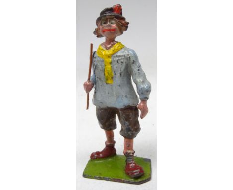 Britains 587 Village Idiot light blue smock (Condition Fair, one hole in ankle) 1937 (1)