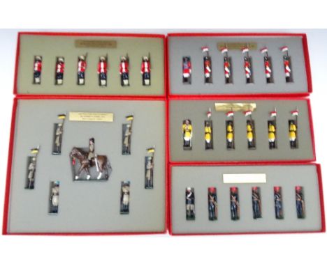 Tradition British Indian Army set 45, Mountain Artillery, dismounted cavalry: 7a Skinner's Horse (five arms loose), 43 Bombay