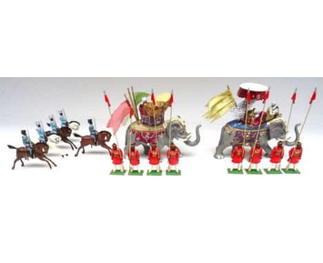 Britains two sets 08957 Ceremonial Guard for State Elephants in one original box (Condition Excellent, box Very Good), two so