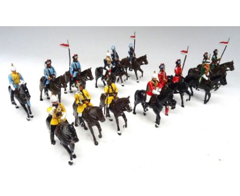 Tradition British Indian Army Cavalry, mounted European Officer, Subadar and Sowar each for Skinner's Horse( two in original 