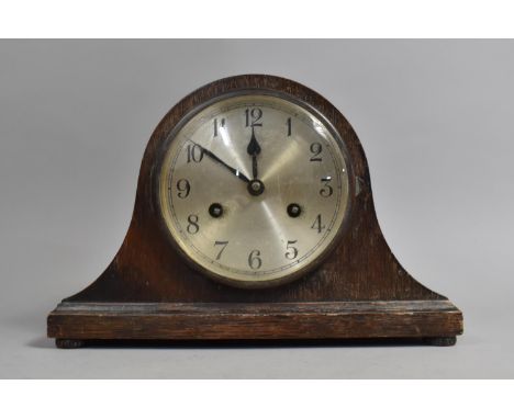 A Mid 20th Century Oak Cased Mantel Clock 