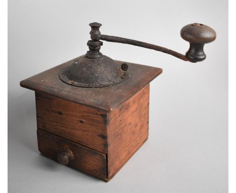 A Vintage Spice Grinder with Base Drawer 
