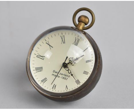 A New Novelty Desktop Ball Clock, Working Order, 7cms High 