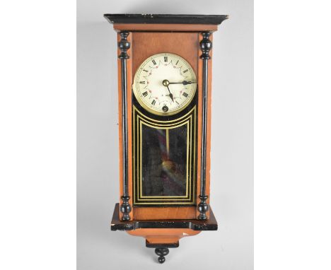 A Reproduction Wall Hanging Vienna Style Clock of Small Proportions, 31 Day Movement 