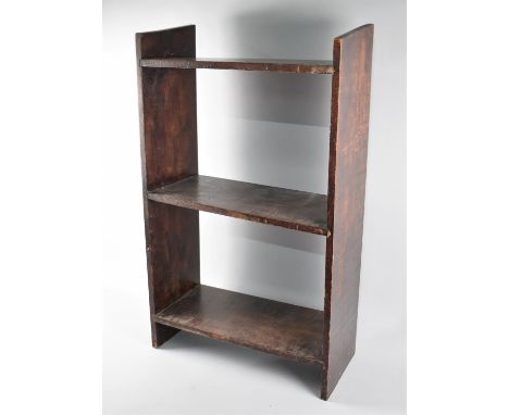 An Edwardian Three Shelf Open Bookcase, ??cms Wide 