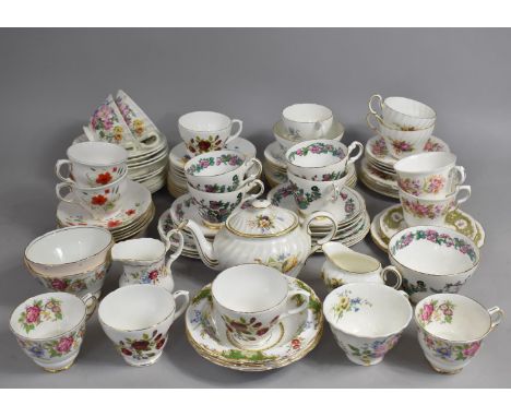 A Collection of Various Teawares to comprise Indian Tree, Foley Bone China Devonshire Milk Jug, Teapot, Various Cups and Sauc