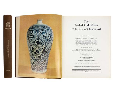 The Frederick M. Mayer Collection of Chinese Art, Christies catalogue, London, 1974. June 24th and 25th, some prices and buye