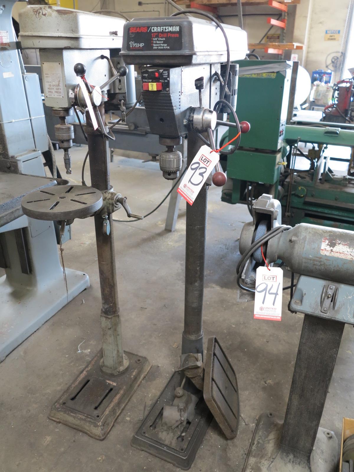 CRAFTSMAN 11/2 HP 17" DRILL PRESS, 5/8" CHUCK