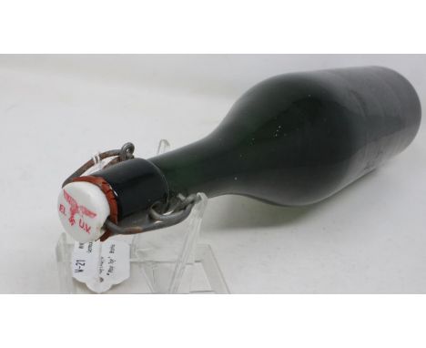 WW2 German Luftwaffe beer bottle with stamped pot stopper. UK P&amp;P Group 2 (£20+VAT for the first lot and £4+VAT for subse