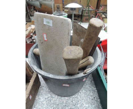 A selection of masonry and similar building tools