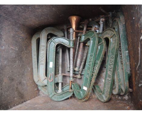 A selection of large size G clamps by R W Tools