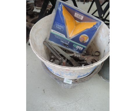 A bucket of spanners and engineers tools
