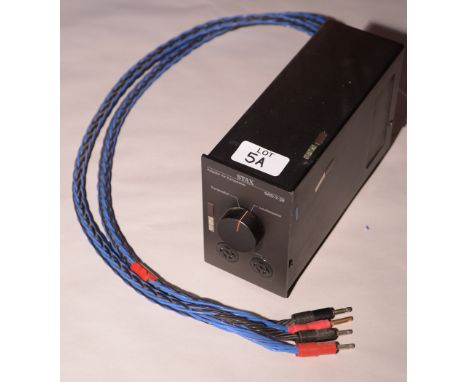 Stax SRD7-SB adapter for ear speaker and loudspeaker, connection cables.