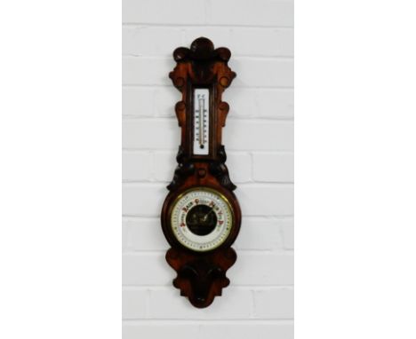 Oak cased wall barometer, 60cm 