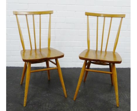 Pair of Ercol stick back chairs, 80 x 41cm, (2) 