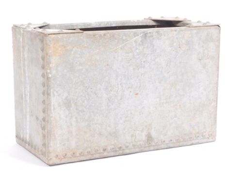 An early - mid 20th Century retro vintage galvanised metal water tank - perfect for use as an industrial planter / jardiniere