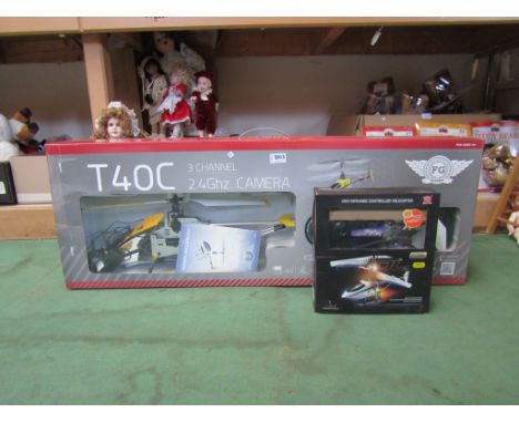A boxed FG Flight T4OC radio controlled helicopter and Heng Long Opal mini infrared controller helicopter (2)