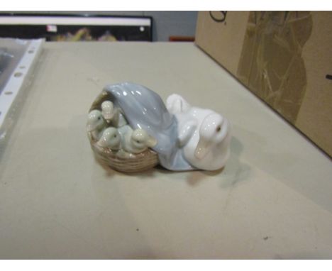 A Lladro mother duck and ducklings, No. 4895, boxed