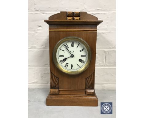 A mahogany cased Junghans bracket clock with pendulum
