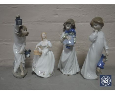Three Nao figures and a Francesca Art china figure 