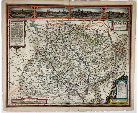 EASTERN EUROPE -- "MORAVIÆ NOVA et post omnes priores accur. delineatio. Auctore I.A. Comenio". (Amst.), N.J. Vischer, 1633. 