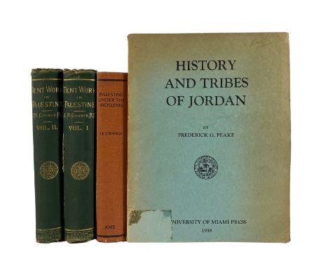 PEAKE, F.G. History and tribes of Jordan. 1958. W. text-figs. &amp; maps. 4°. Owrps. (Spine a bit browned, remnants of ticket