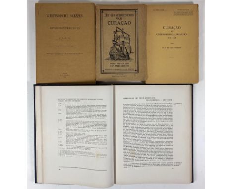 CARIBBEAN -- AMELUNXEN, C.P. De geschiedenis van Curaçao. (1929). Owrps. -- K. MARTIN. Westindische Skizzen. Reise-Erinnerung