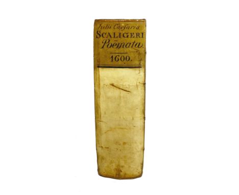 SCALIGER, J.C. Poemata omnia in duas partes divisa. Sophoclis Aiax Lorarius stylo tragico à J. Scaliger (filius) translatus. 