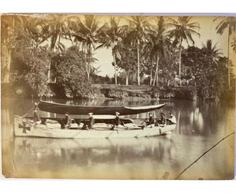 PHOTOGRAPHS -- SERIES of 14 albumen printed photographs: 9 of the 2nd Aceh Expedition and 5 of Weltevreden. Photographer(s?) 