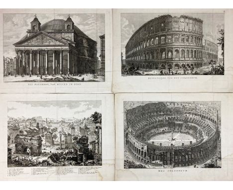 ITALY -- "PANTHEON, Het, van buiten te zien" - "HET COLOSSEUM" - "BUITENZIJDE van het Colosseum" - "CAMPO VACINNO" - "TEMPEL 