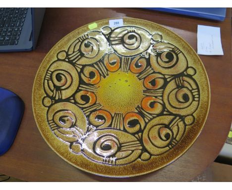 A large Poole Pottery Aegean series charger 41cm diameter 