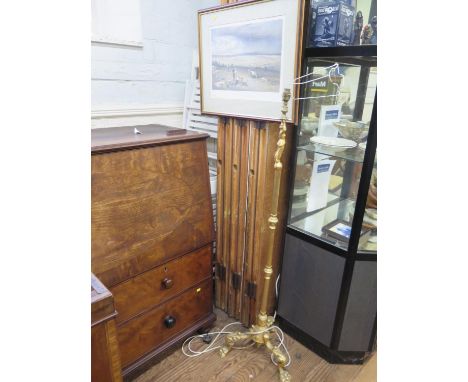After W. SimpsonCamp of the 3rd Divisionlithograph, Colnaghi's Authentic Series28.5 x 43.5 cm and a gilt metal tripod standar