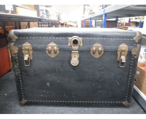 A large shipping trunk