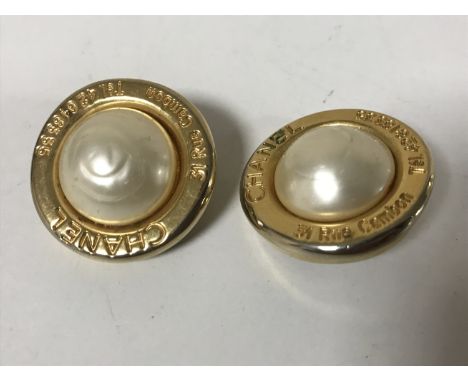 A pair of vintage Chanel clip earrings