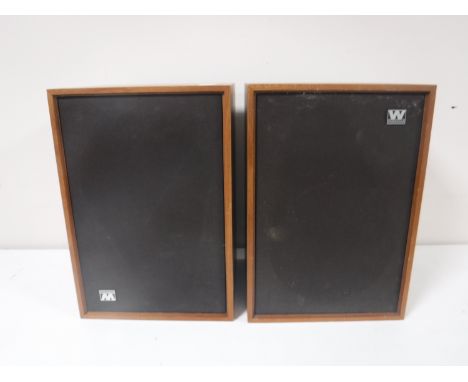 A pair of teak cased vintage Wharfedale speakers