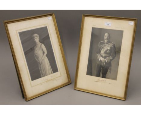 A photographic portrait of King George V by the Vandyk Studio, 41 Buckingham Palace Road SW1, together with a photographic po