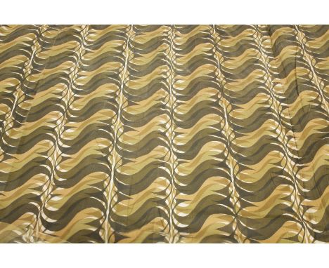 A pair of printed curtains,'A Time Present' by Elizabeth Armstrong for Hull Traders Ltd.,260 x 200cm  (2)Hull Traders was a u