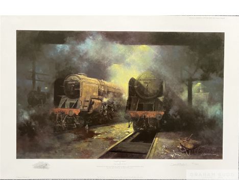 David Shepherd&nbsp; CBE FRSA FGRA&nbsp;(British 1931 - 2017) 'Giants at rest', 2003
Reproduction hand signed limited edition