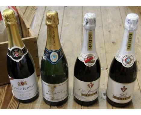 Nine various bottles of sparkling wine, to include three bottles of NV champagne. (9)