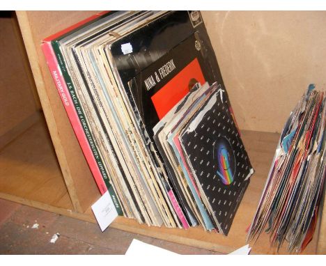 Selection of vintage LP's and 45's 